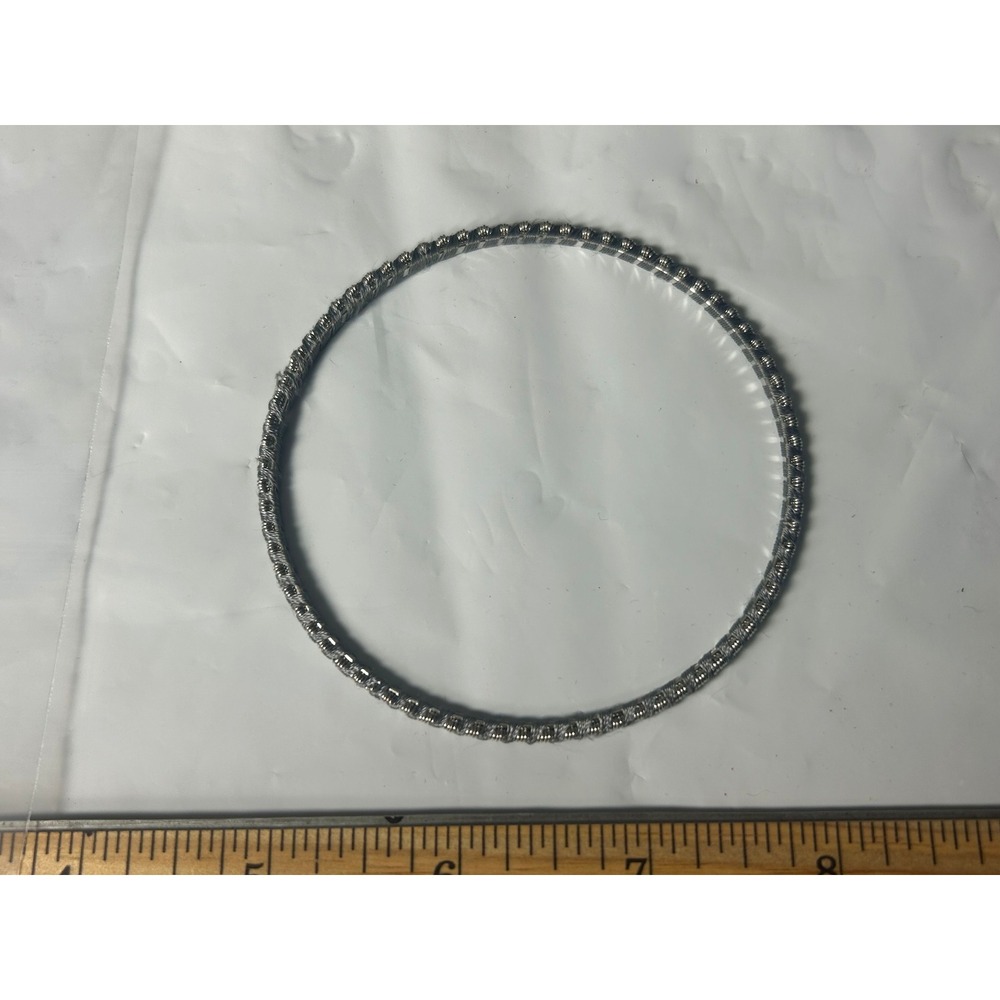 Womens Silver Tone Twisted Bangle Bracelet